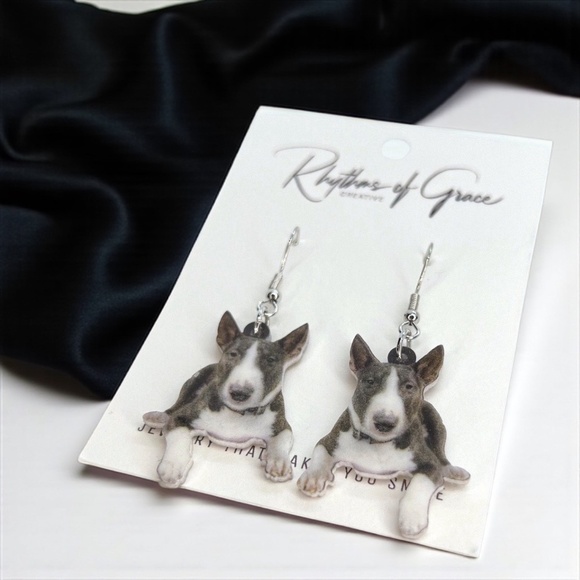 Bull Terrier Dangle Earrings: Show Off Your Pup Passion! 🐶 NWT Day Jewelry - Picture 9 of 12
